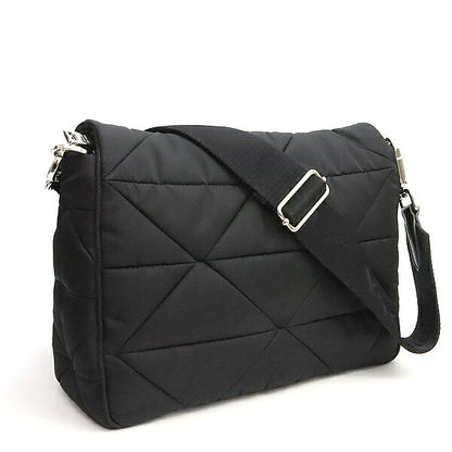 PRADA Padded Re-Nylon Triangle Logo Bag Black Size ONE SIZE