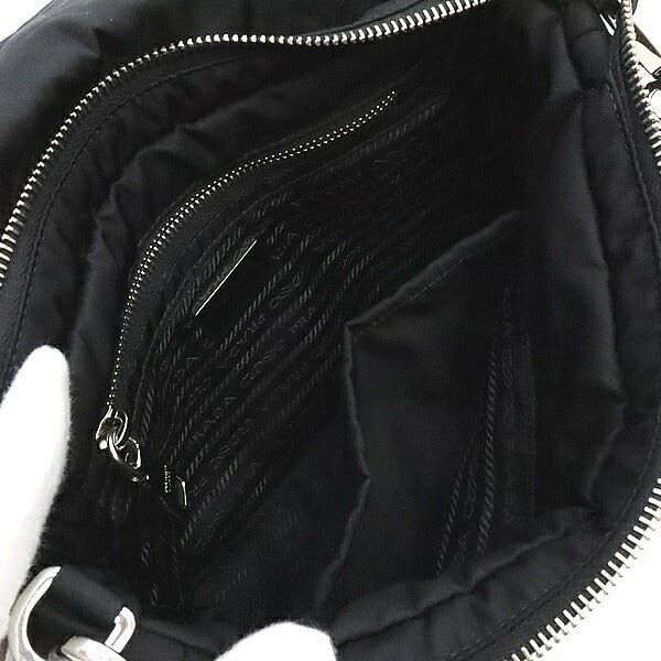 PRADA Padded Re-Nylon Triangle Logo Bag Black Size ONE SIZE