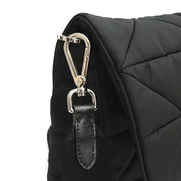 PRADA Padded Re-Nylon Triangle Logo Bag Black Size ONE SIZE