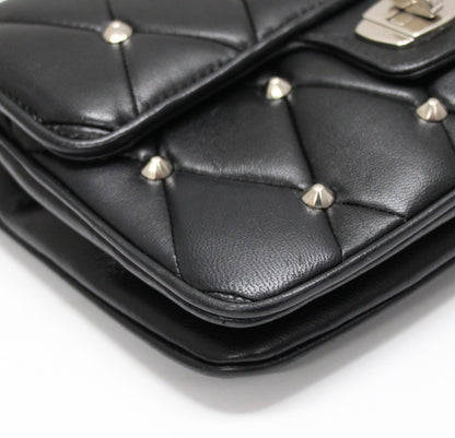 miumiu Studded Leather Chain Bag Black Size ONE SIZE