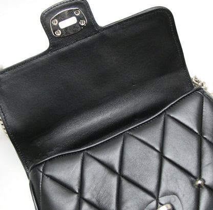 miumiu Studded Leather Chain Bag Black Size ONE SIZE