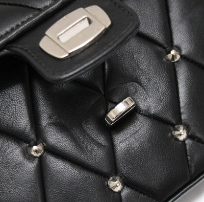 miumiu Studded Leather Chain Bag Black Size ONE SIZE