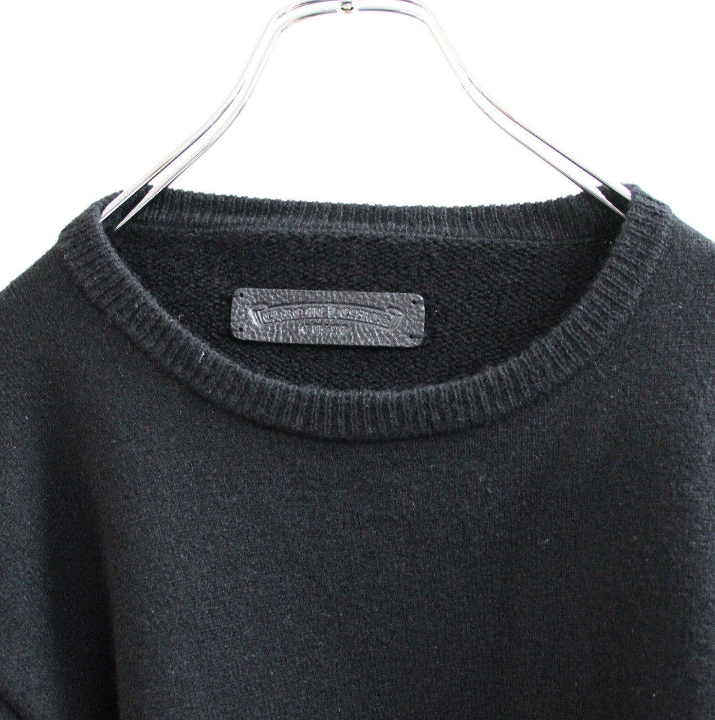 CHROME HEARTS New Floral Cross Cashmere Sweater Black Size L
