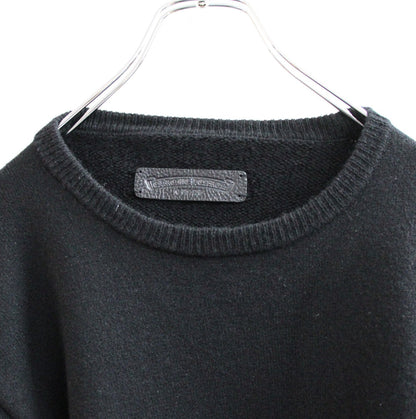 CHROME HEARTS New Floral Cross Cashmere Sweater Black Size L
