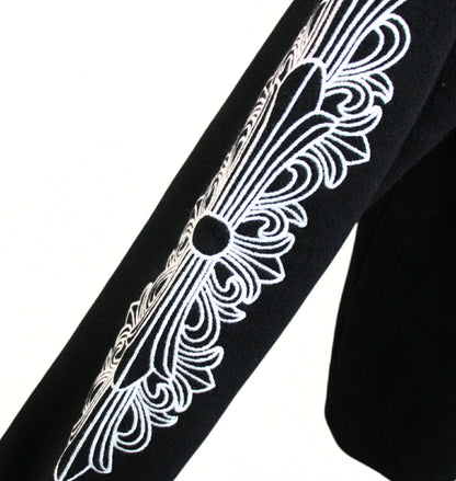 CHROME HEARTS New Floral Cross Cashmere Sweater Black Size L