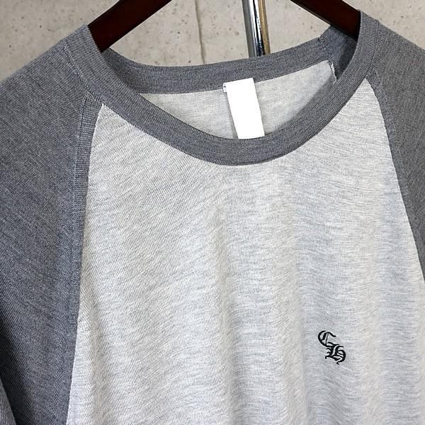 CHROME HEARTS Y NOT Cross Patch Long Sleeve Tee Gray Size L