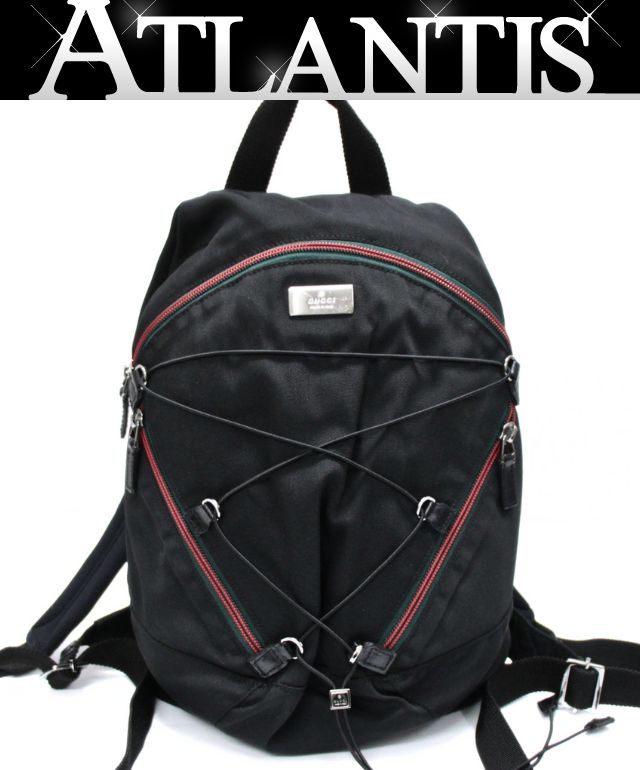 Gucci Sherry Line Canvas Backpack Black Size ONE SIZE