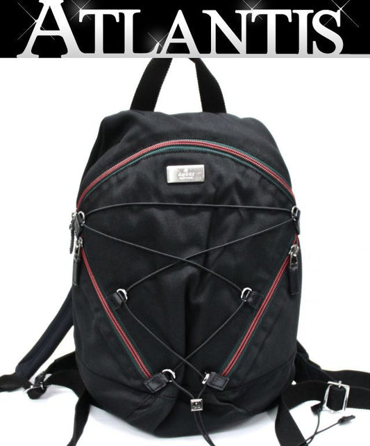 Gucci Sherry Line Canvas Backpack Black Size ONE SIZE