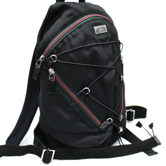 Gucci Sherry Line Canvas Backpack Black Size ONE SIZE