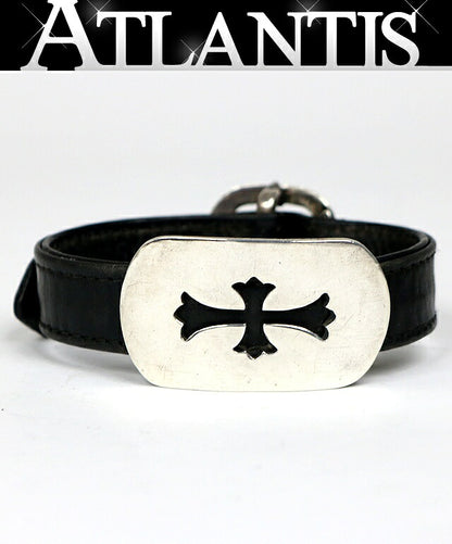 CHROME HEARTS Dog Tag Crossball Leather Size ONE SIZE