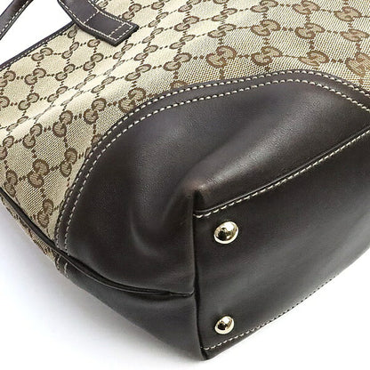 GUCCI GG Canvas New Britt Tote Bag Brown Size ONE SIZE