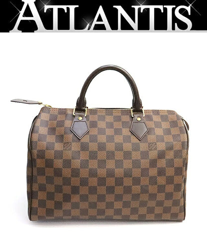 Louis Vuitton Damier Speedy 30 Bag Brown Size ONE SIZE