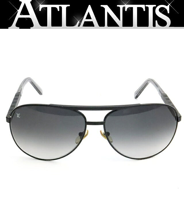 Louis Vuitton Damier Attitude Pilot Sunglasses Black Size 61