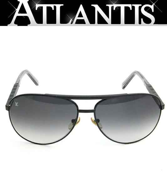 Louis Vuitton Damier Attitude Pilot Sunglasses Black Size 61
