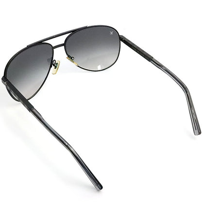 Louis Vuitton Damier Attitude Pilot Sunglasses Black Size 61