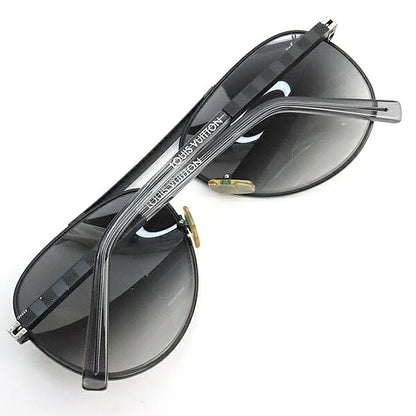 Louis Vuitton Damier Attitude Pilot Sunglasses Black Size 61