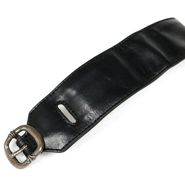 CHROME HEARTS Double R&R Leather Bracelet Size ONE SIZE