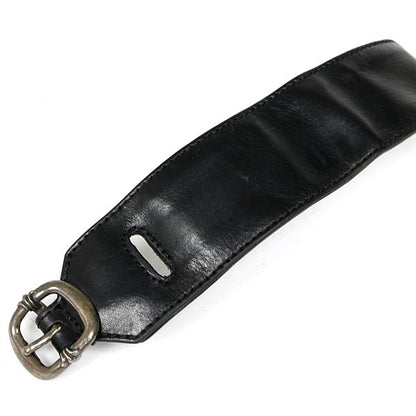 CHROME HEARTS Double R&R Leather Bracelet Size ONE SIZE