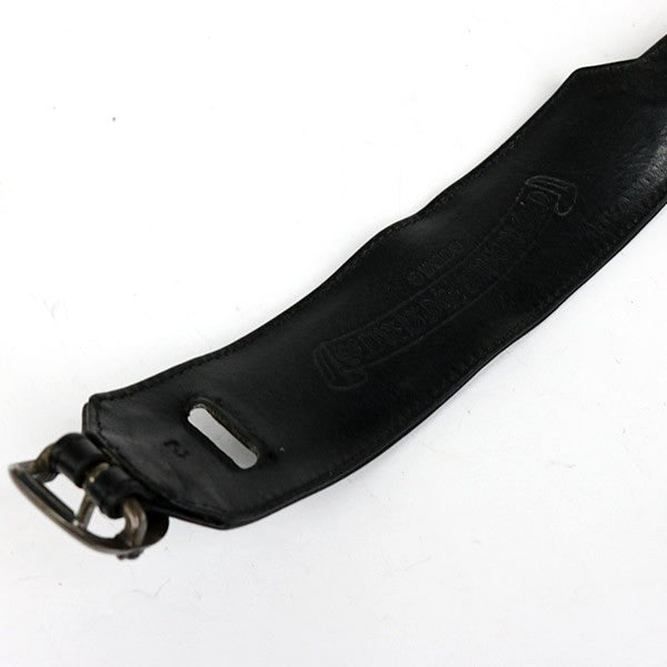 CHROME HEARTS Double R&R Leather Bracelet Size ONE SIZE