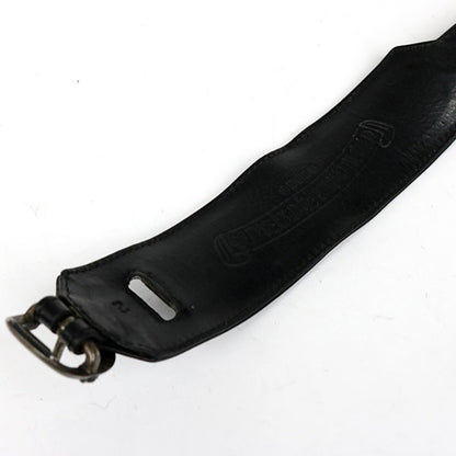 CHROME HEARTS Double R&R Leather Bracelet Size ONE SIZE