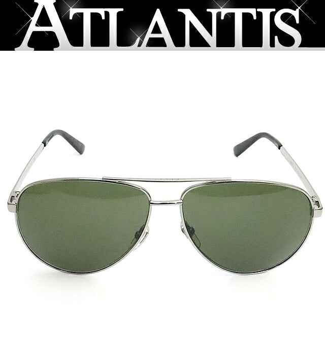 GUCCI Teardrop Sherry Line Sunglasses Silver Size 61□13-140
