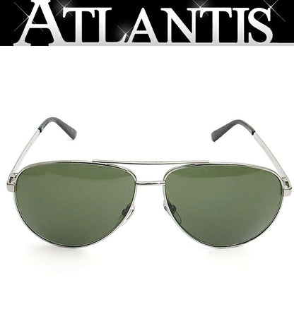 GUCCI Teardrop Sherry Line Sunglasses Silver Size 61□13-140