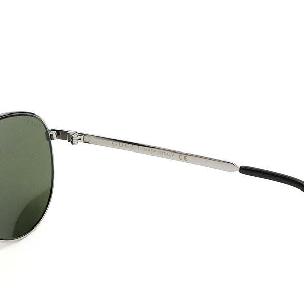 GUCCI Teardrop Sherry Line Sunglasses Silver Size 61□13-140