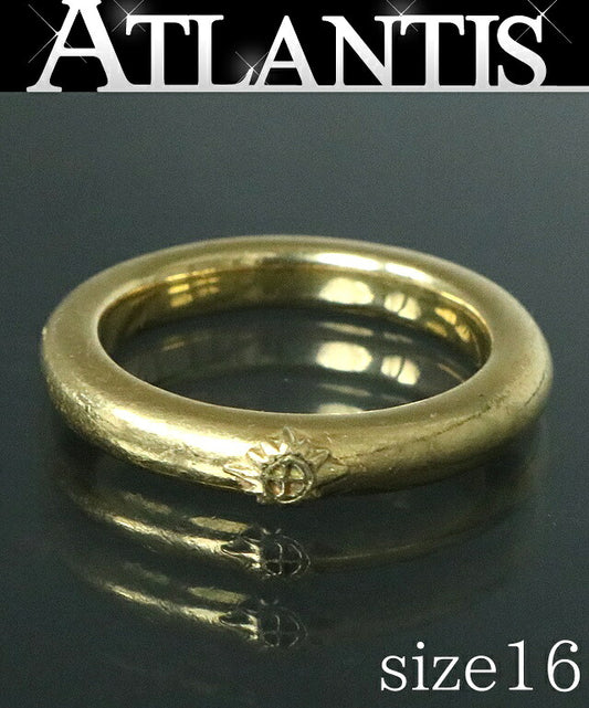 REDMAN 18K Gold Round Ring Size US 8
