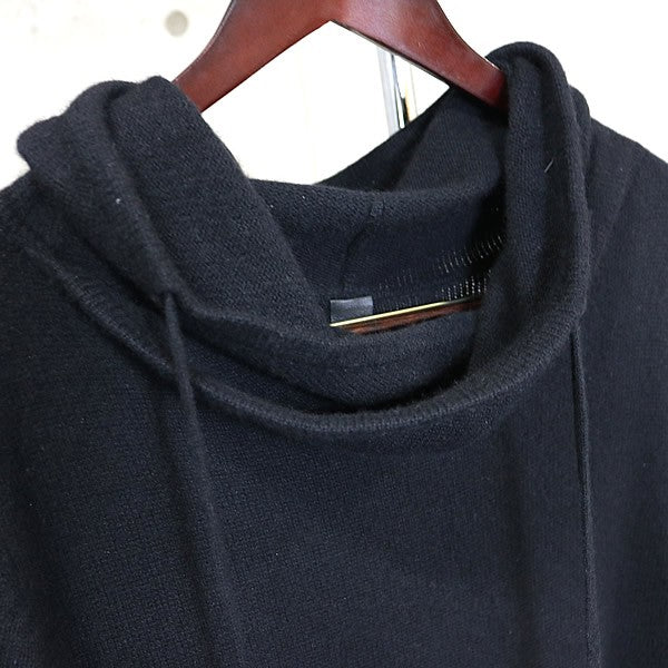 CHROME HEARTS Cashmere Cross Patch Knit Hoodie Black Size L