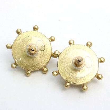 CHANEL CC Ladder Faux Pearl Earrings Gold Size ONE SIZE