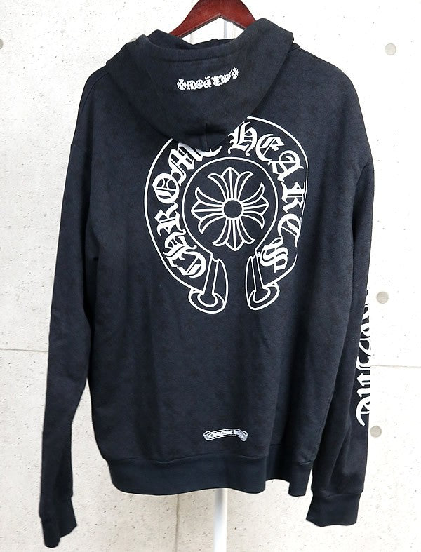 CHROME HEARTS CH Plus All Over Print Zip Hoodie Black Size M