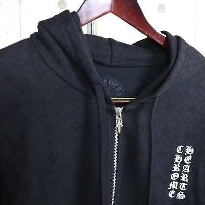 CHROME HEARTS CH Plus All Over Print Zip Hoodie Black Size M