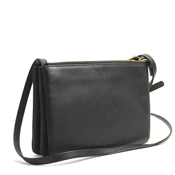 CELINE Trio Small Leather Black Shoulder Bag Size ONE SIZE