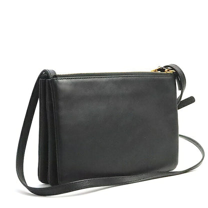 CELINE Trio Small Leather Black Shoulder Bag Size ONE SIZE