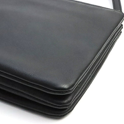 CELINE Trio Small Leather Black Shoulder Bag Size ONE SIZE