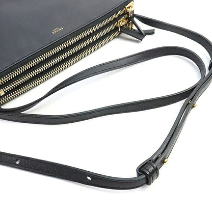 CELINE Trio Small Leather Black Shoulder Bag Size ONE SIZE
