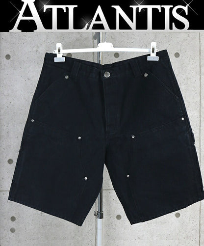 CHROME HEARTS Cross Patch Carpenter Double Knee Shorts Size 36