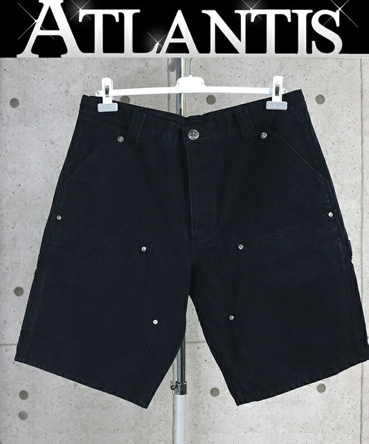 CHROME HEARTS Cross Patch Carpenter Double Knee Shorts Size 36