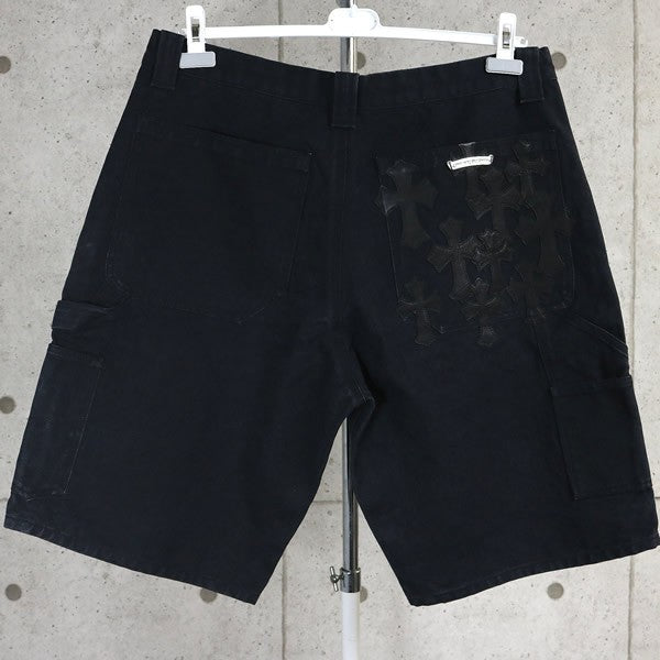 CHROME HEARTS Cross Patch Carpenter Double Knee Shorts Size 36