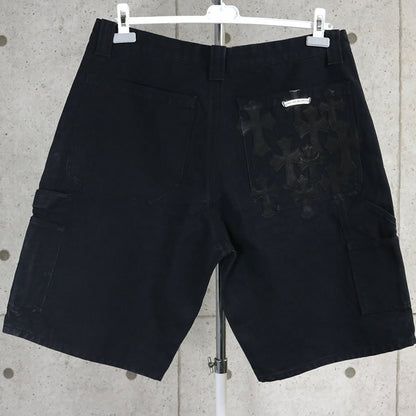 CHROME HEARTS Cross Patch Carpenter Double Knee Shorts Size 36