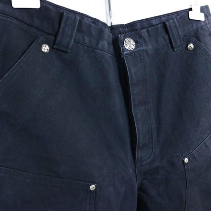 CHROME HEARTS Cross Patch Carpenter Double Knee Shorts Size 36