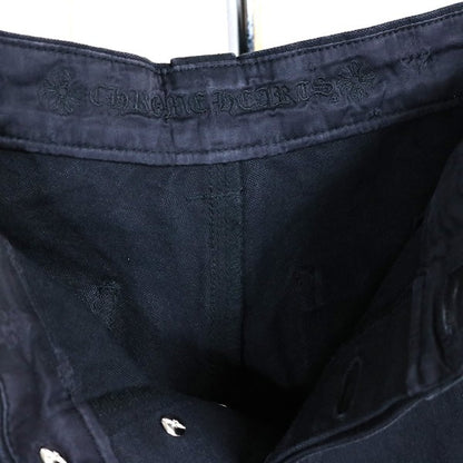 CHROME HEARTS Cross Patch Carpenter Double Knee Shorts Size 36