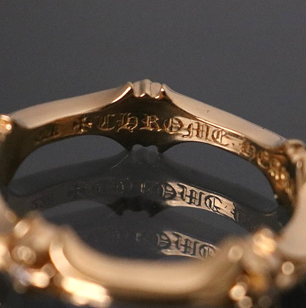 CHROME HEARTS 22K Plus & Bone Diamond Ring Size ONE SIZE