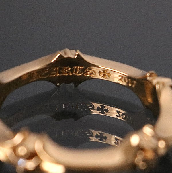 CHROME HEARTS 22K Plus & Bone Diamond Ring Size ONE SIZE