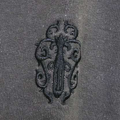 CHROME HEARTS Y NOT Embroidered Crewneck Gray Size L