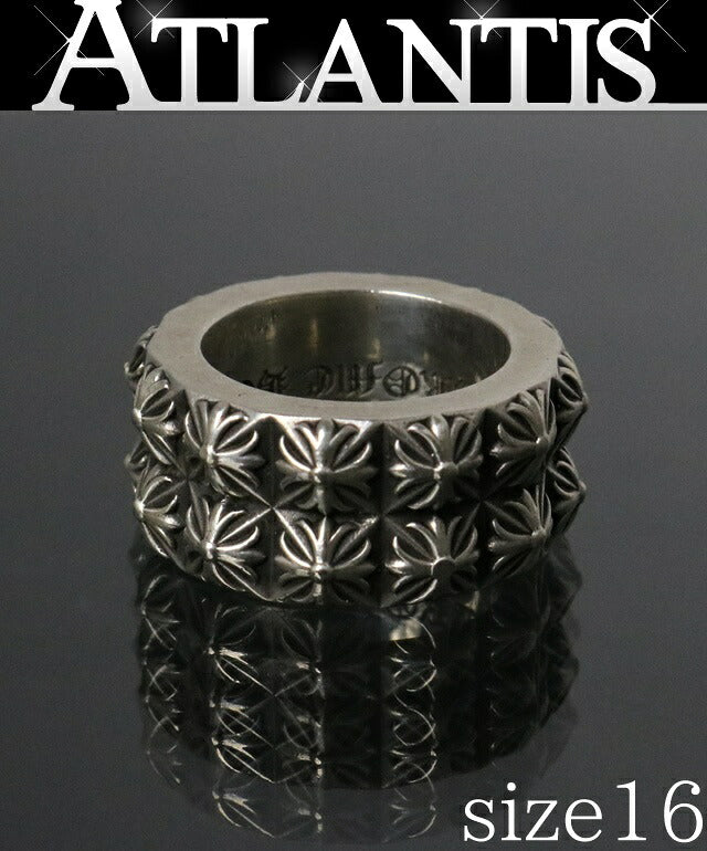 CHROME HEARTS Double Pete Punk Ring Silver Size ONE SIZE