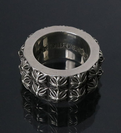 CHROME HEARTS Double Pete Punk Ring Silver Size ONE SIZE