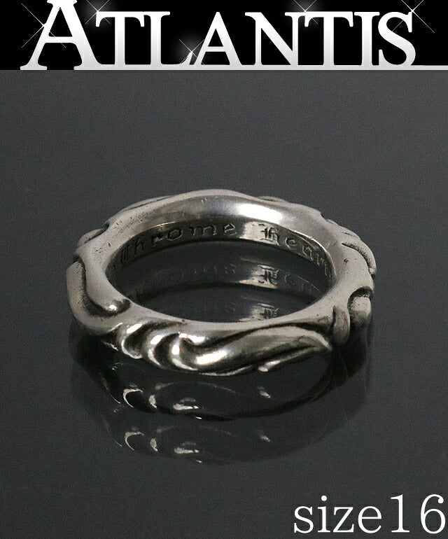 CHROME HEARTS Scroll Band Ring Silver SV925 Size ONE SIZE