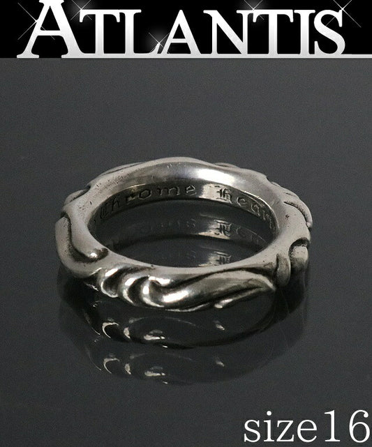 CHROME HEARTS Scroll Band Ring Silver SV925 Size US 8