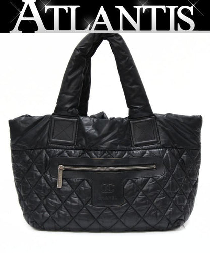 CHANEL Coco Cocoon Reversible Nylon Bag Black Size ONE SIZE